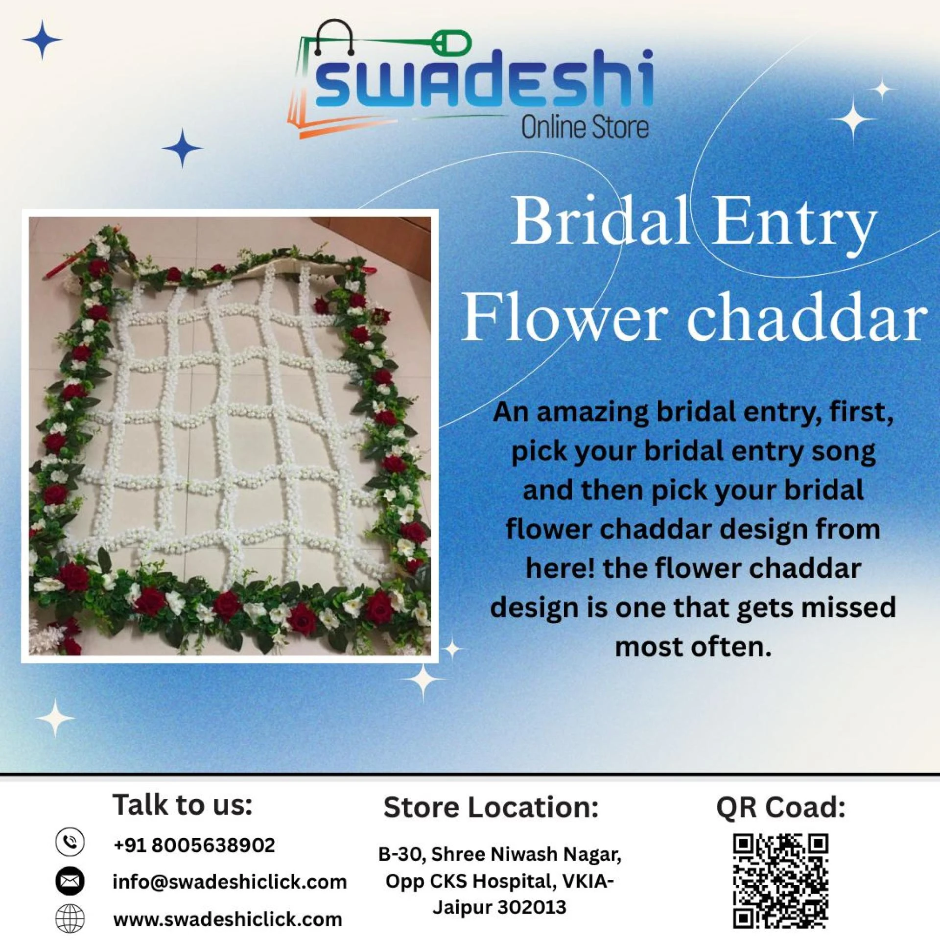 Buy Chaddar Online for Magical Bridal Entries at Swadeshi Click