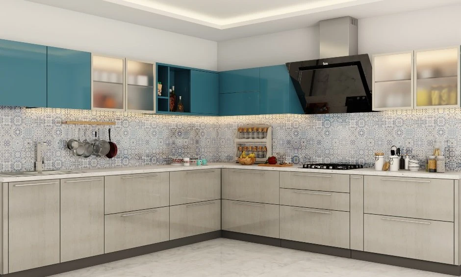 What are the recent trendy designs of modular kitchens?