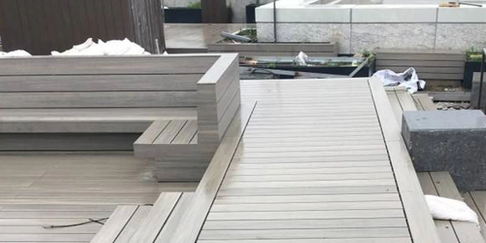 Non-Slip 3D Woodgrain WPC Flooring For Outdoor Courtyard For Sale