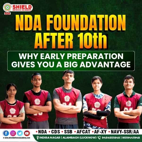 NDA Foundation After 10th with NDA Coaching in UP Shield defence academy