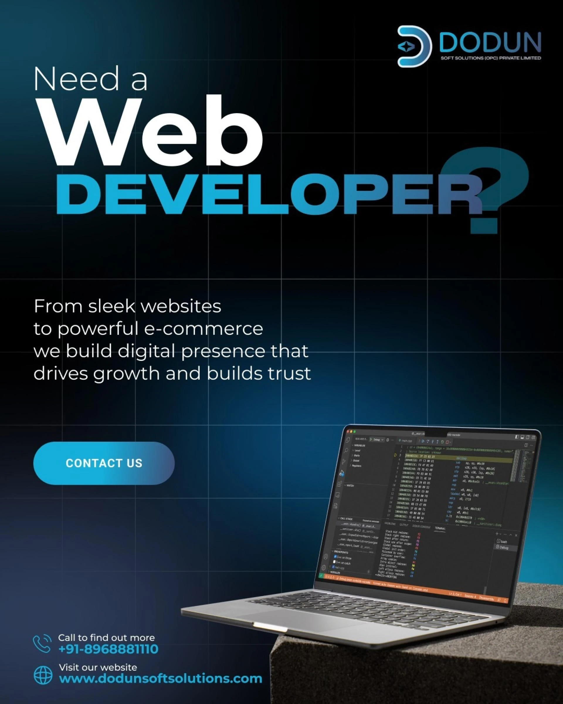Custom Website & E-Commerce Development by Dodun Soft Solutions