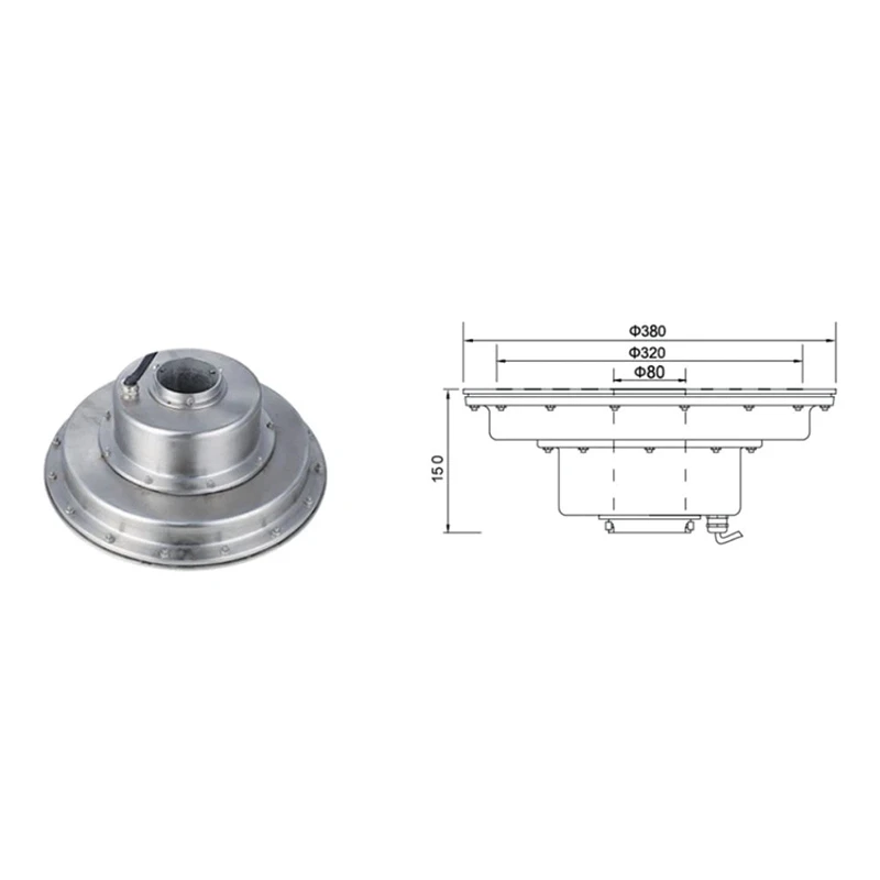 60W Underwater Pool Fountain Light Stainless Steel IP68 HYD-SX-6380