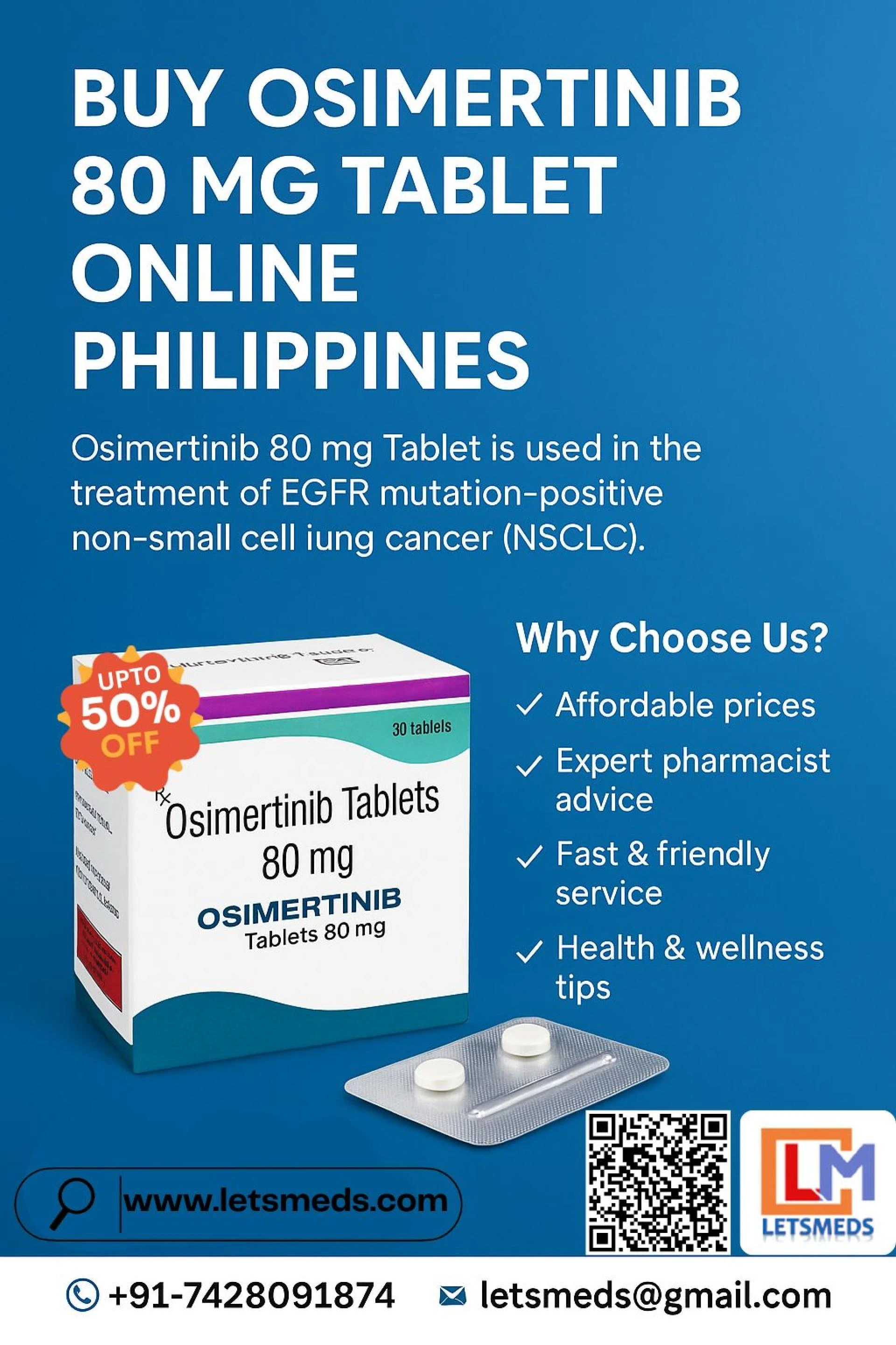 Buy Affordable Osimertinib 80 mg Tablet Online in the Philippines