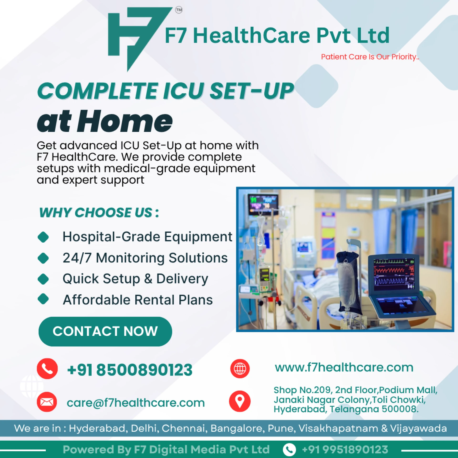 Comprehensive ICU Setup at Home for Critical Care Patients