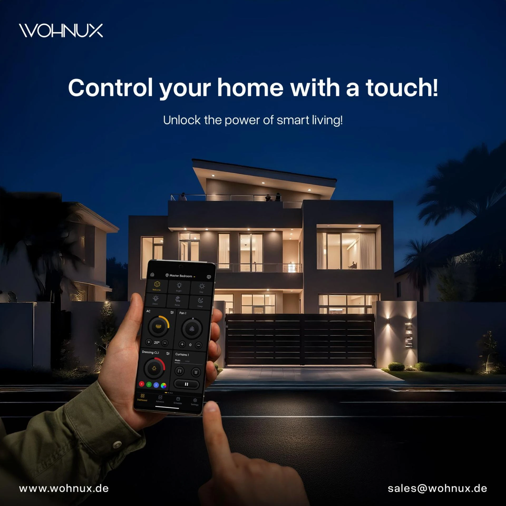Control Your Home Automate with Touch Technology - Wohnux