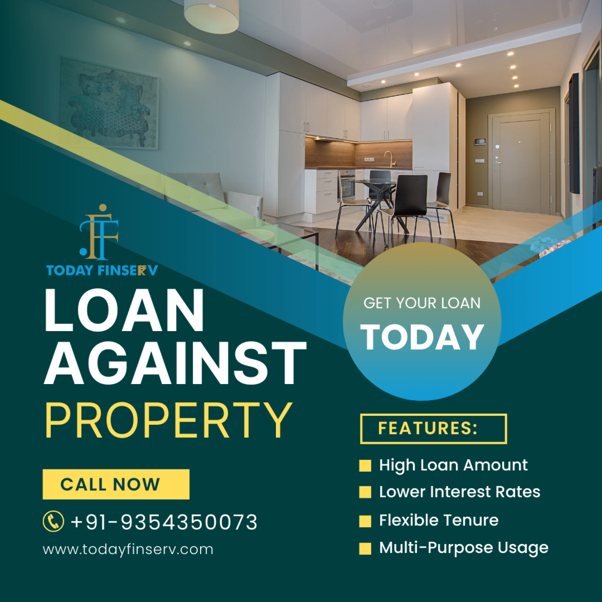Get High Value Today Finserv Loan Against Property at Low Interest