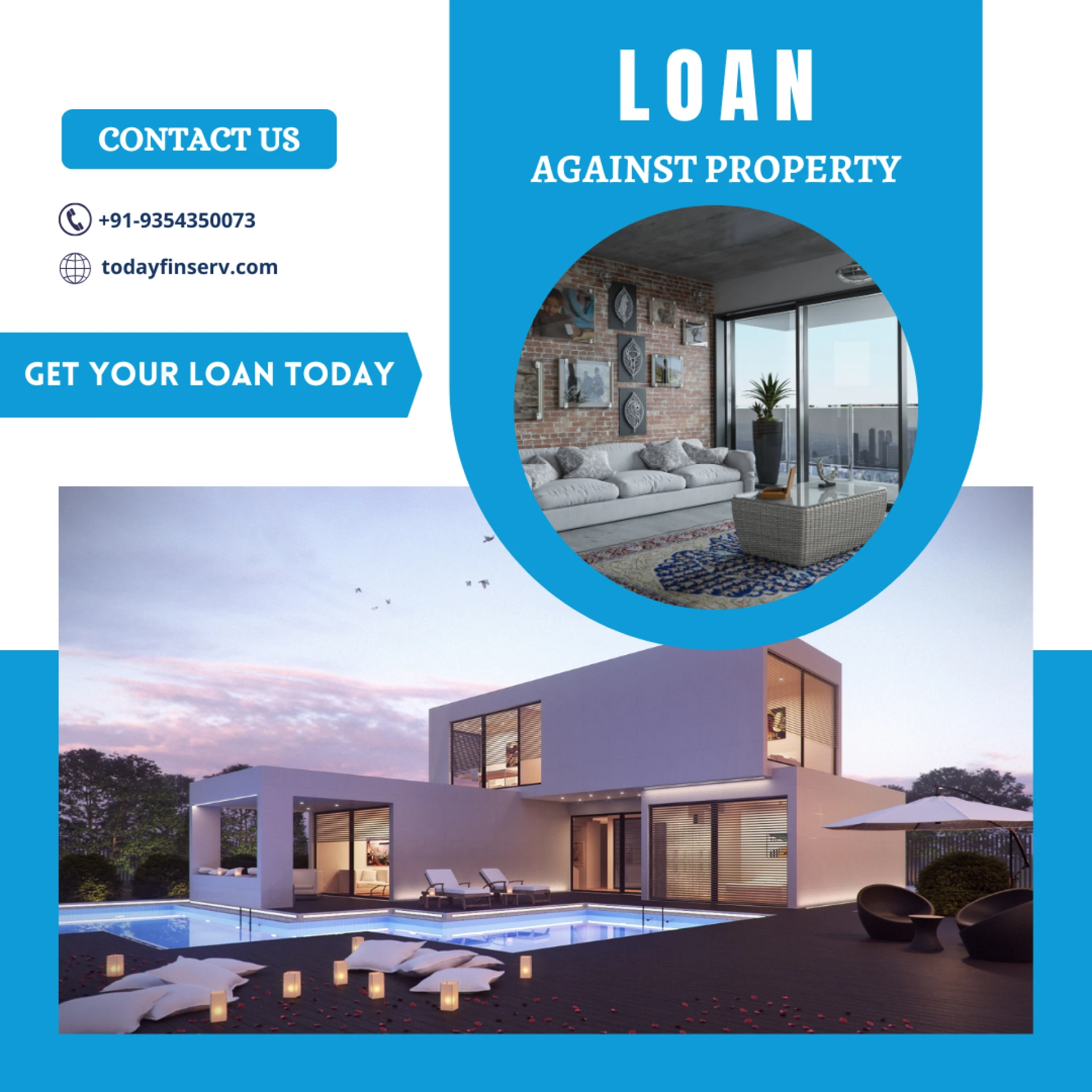 Get High Value Today Finserv Loan Against Property at Low Interest