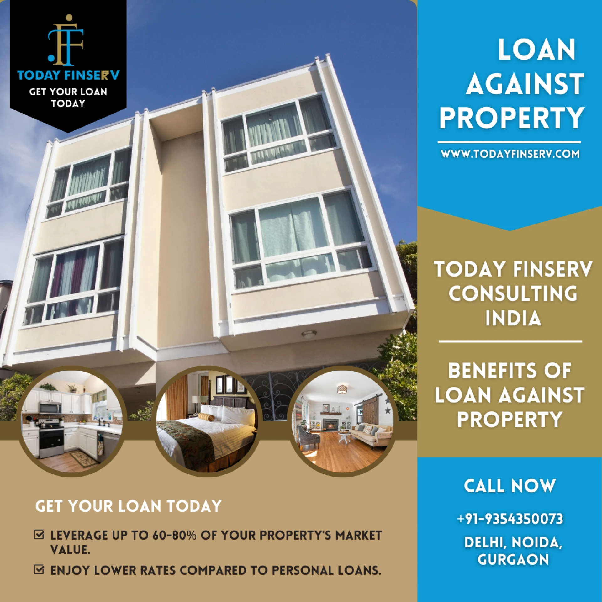 Get High Value Today Finserv Loan Against Property at Low Interest