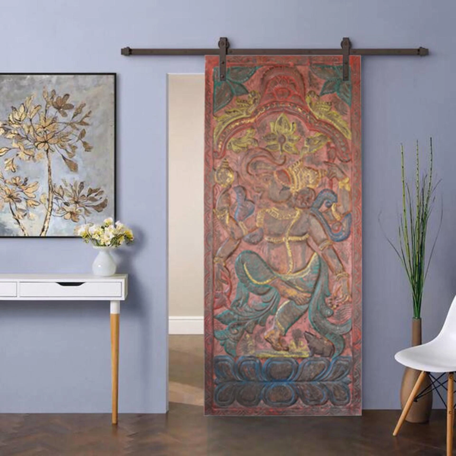 Antique Painted Doors: An Artist's Muse in an Eclectic New York Studio