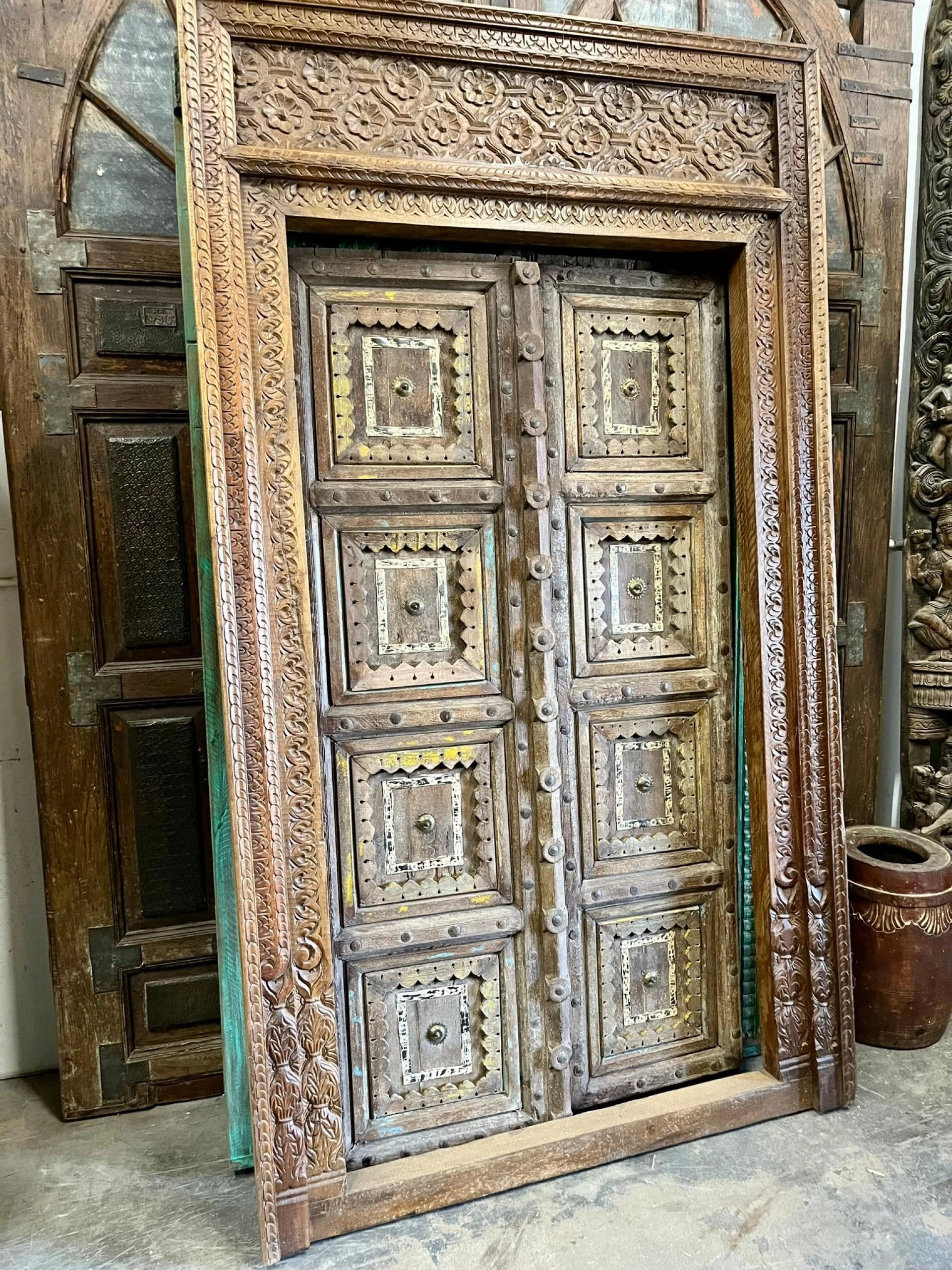 Antique Painted Doors: An Artist's Muse in an Eclectic New York Studio