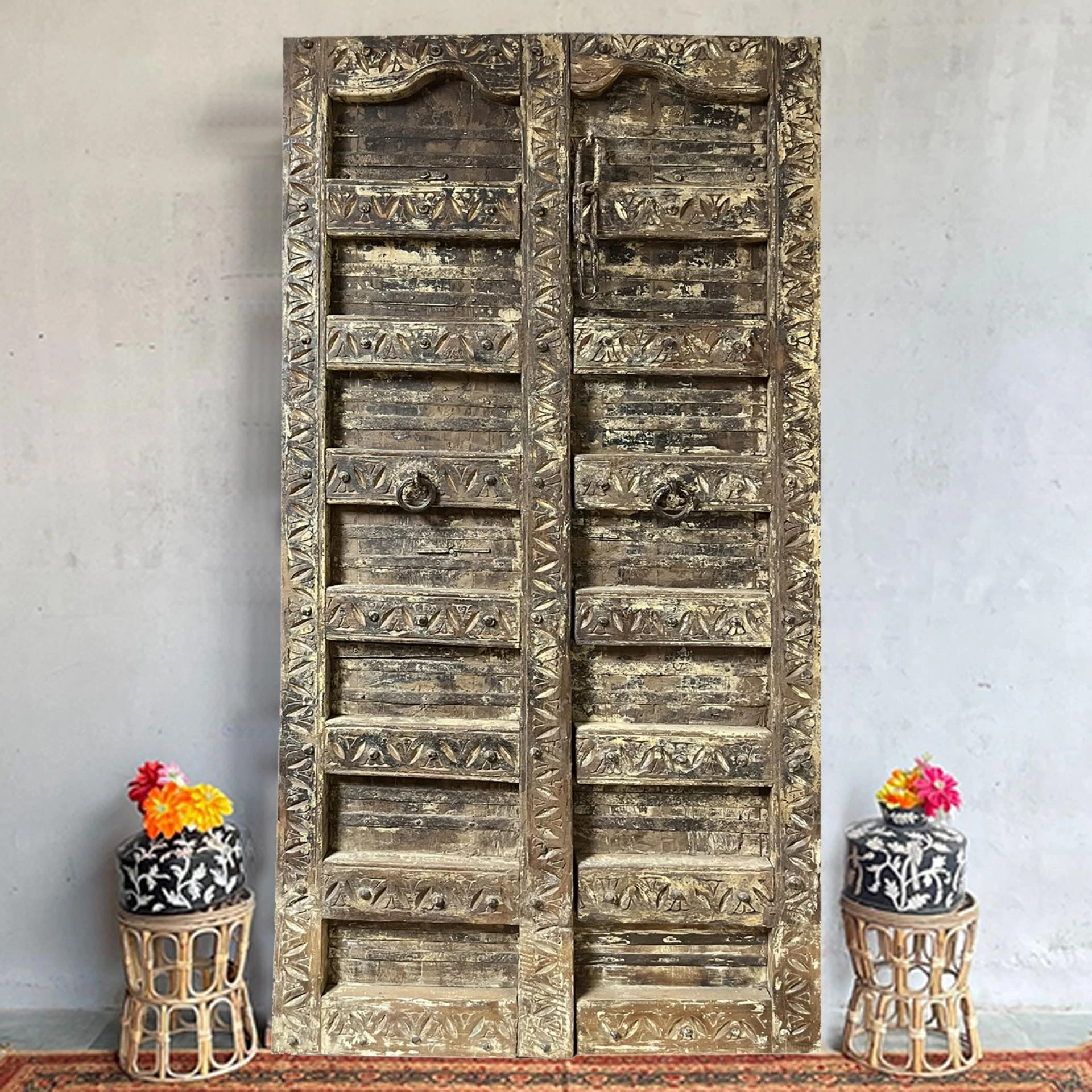 Antique Painted Doors: An Artist's Muse in an Eclectic New York Studio
