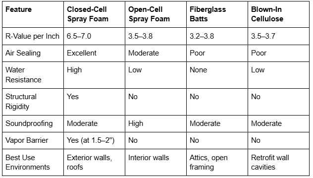 Why Closed-Cell Spray Foam Delivers Superior Insulation Performance
