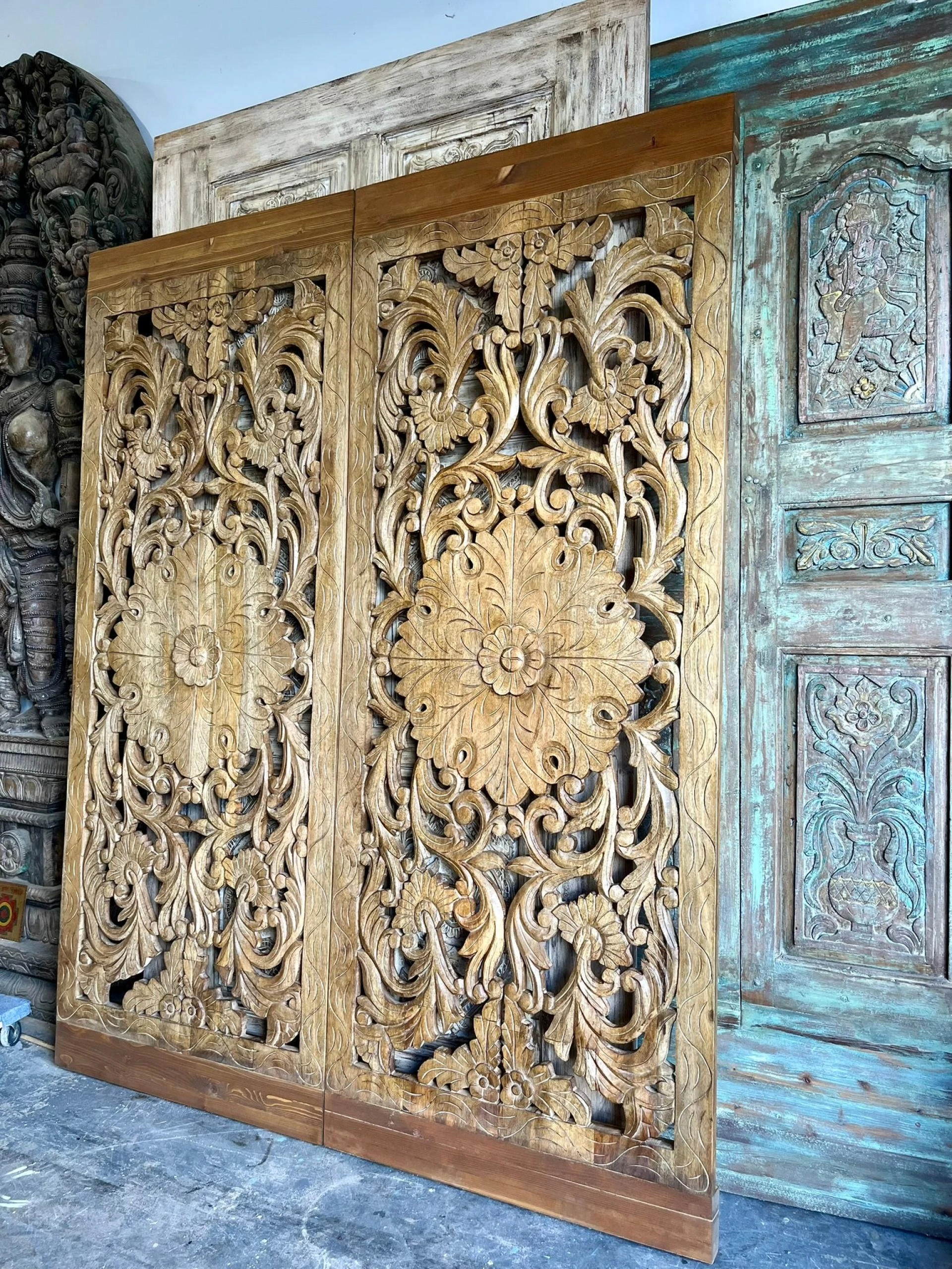 Vintage Coastal Farmhouse & Carved Doors