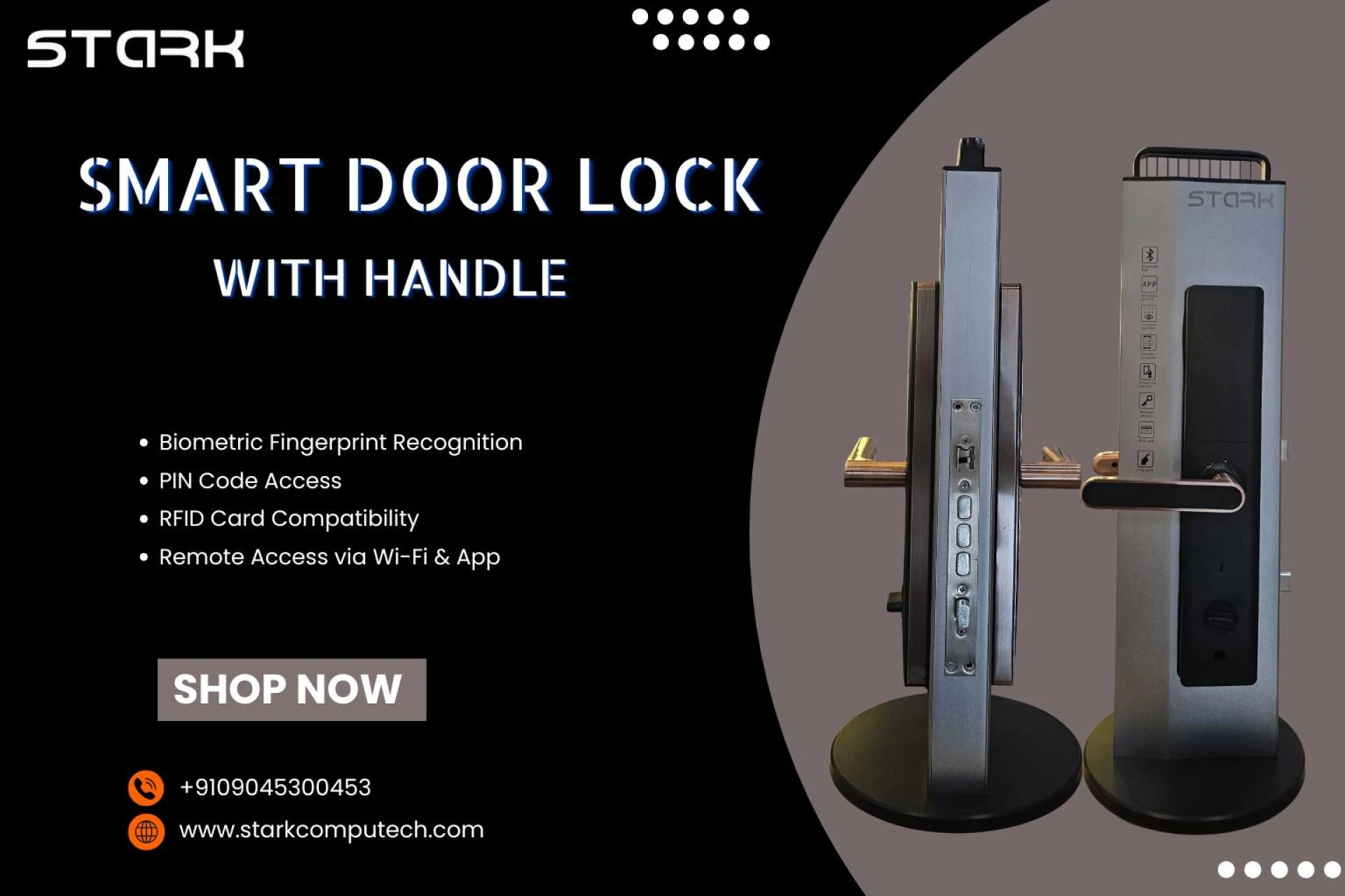 Enhance Your Home Security with a Smart Door Lock with Handle – Powered by Stark Computech