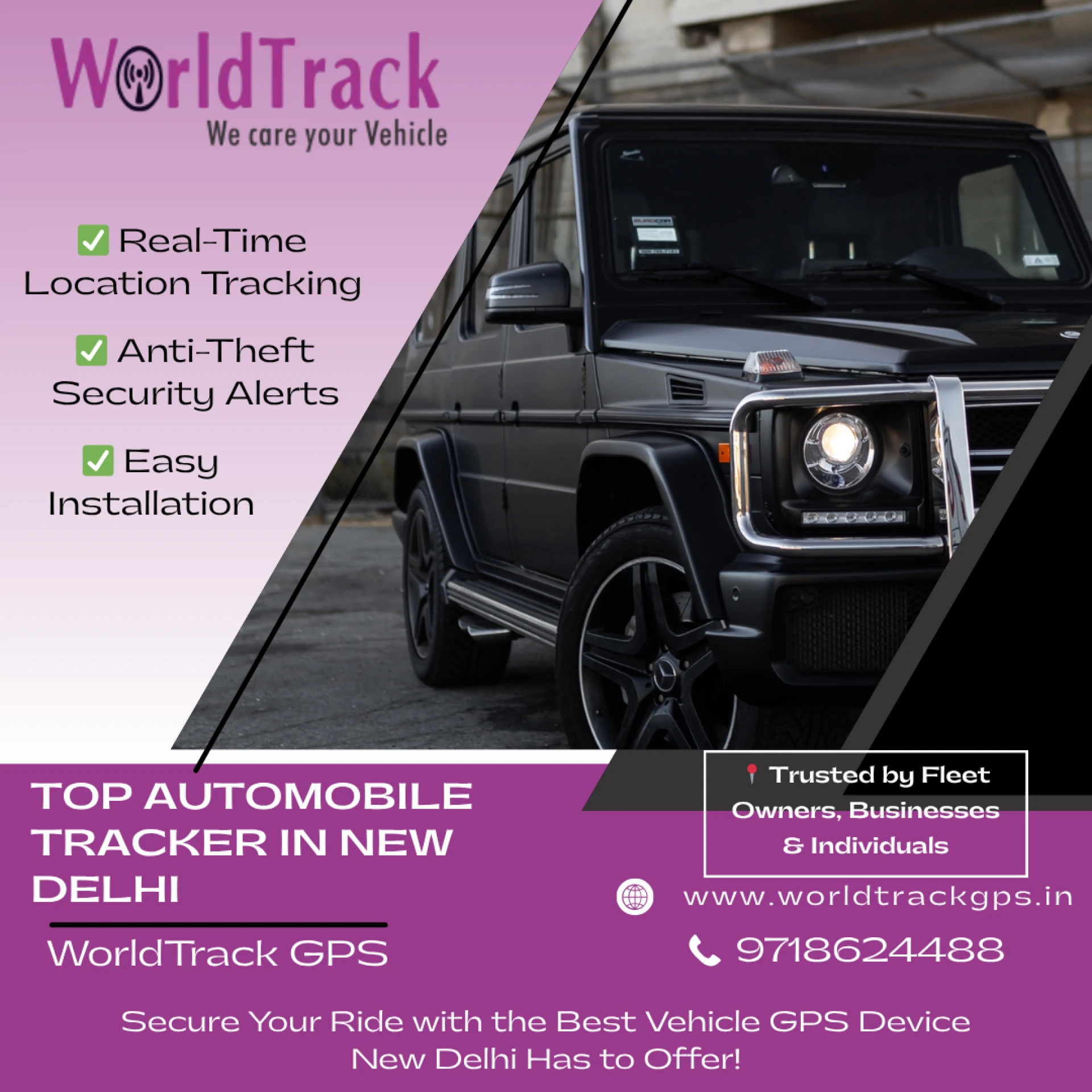 Automobile Tracker New Delhi – Drive Smart with WorldTrack GPS
