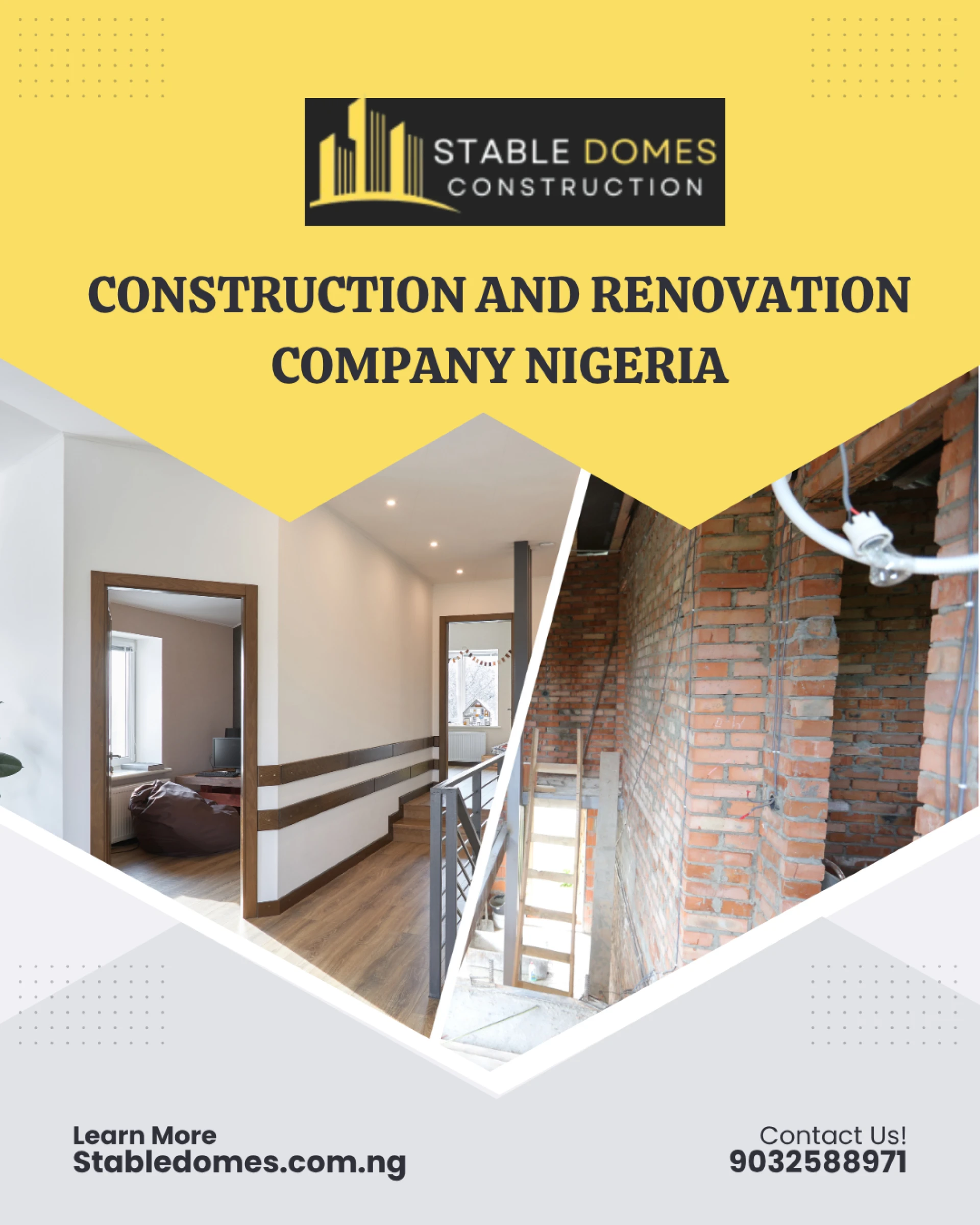 Premier Construction and Renovation Company Nigeria: Turning Ideas into Exceptional Spaces with Stable Domes