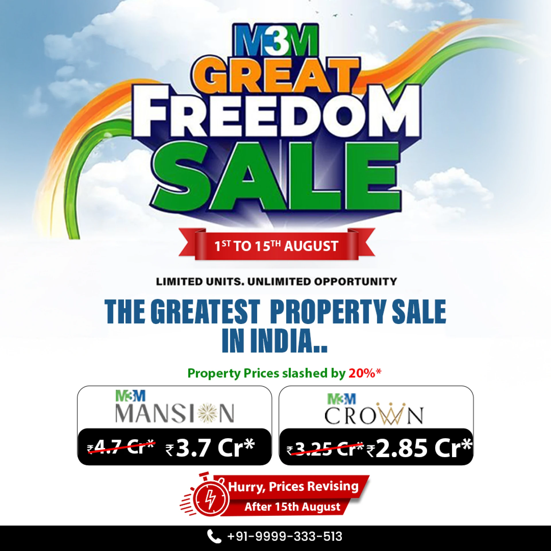 Key Benefits of Booking in the M3M Great Freedom Sale