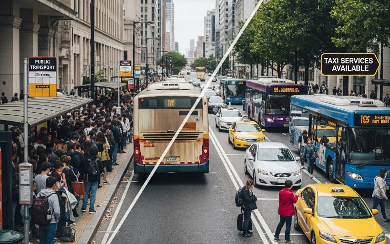 The Impact of Taxi Services on Public Transportation Systems