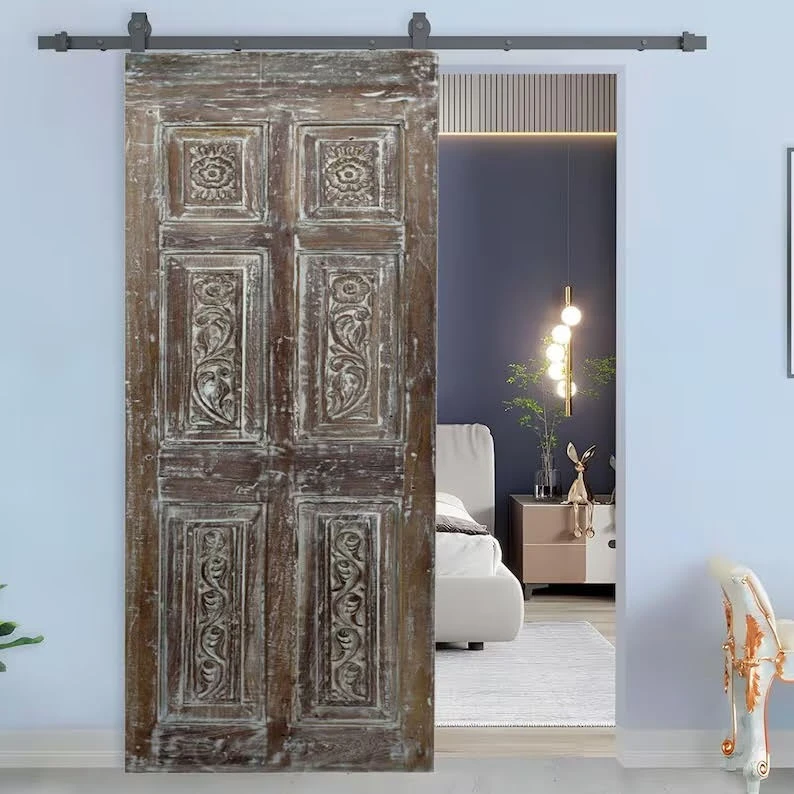Elevate Your Space with Carved Wood Sliding Doors