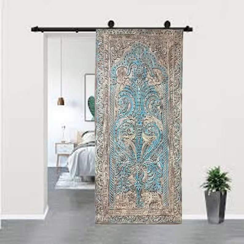 Maximalist Magic: Vintage Carved Doors for the Bedroom