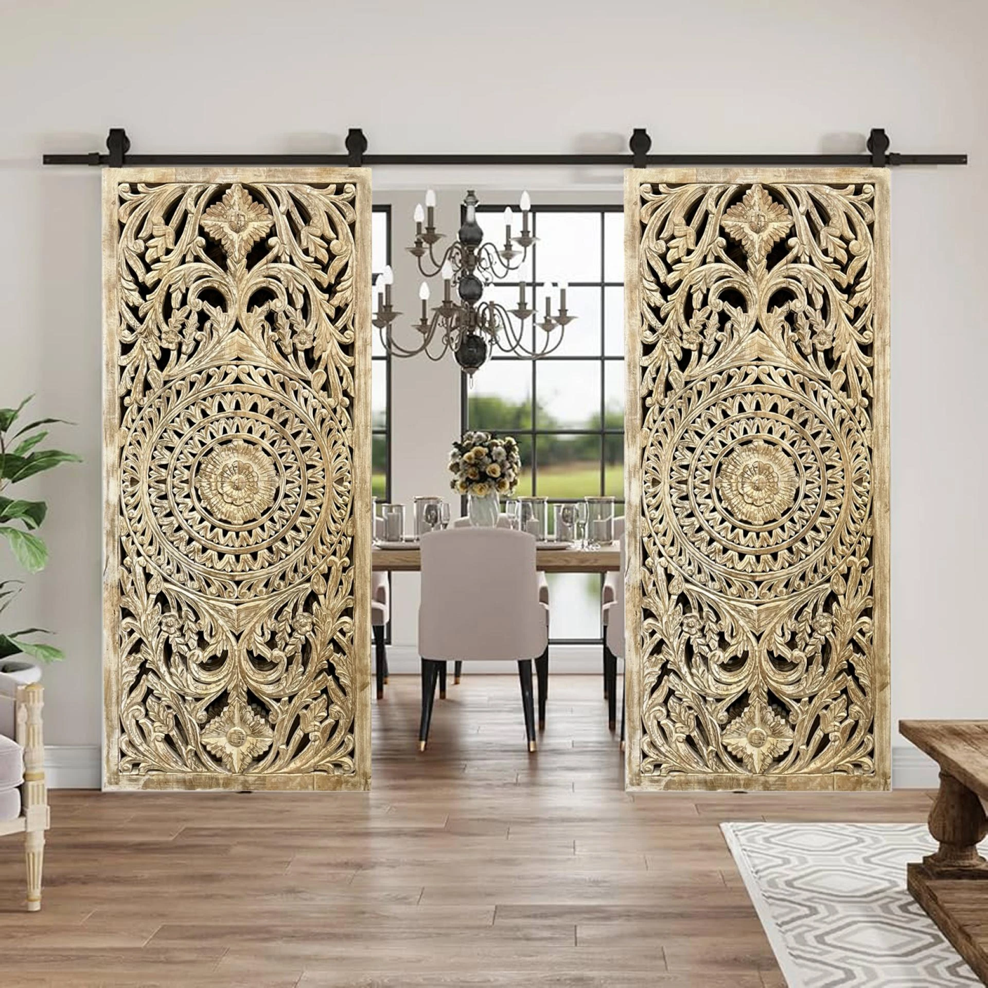 Maximalist Magic: Vintage Carved Doors for the Bedroom