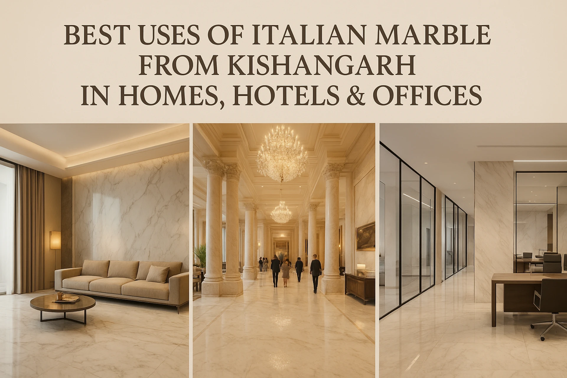 Best Uses of Italian Marble from Kishangarh in Homes, Hotels & Offices