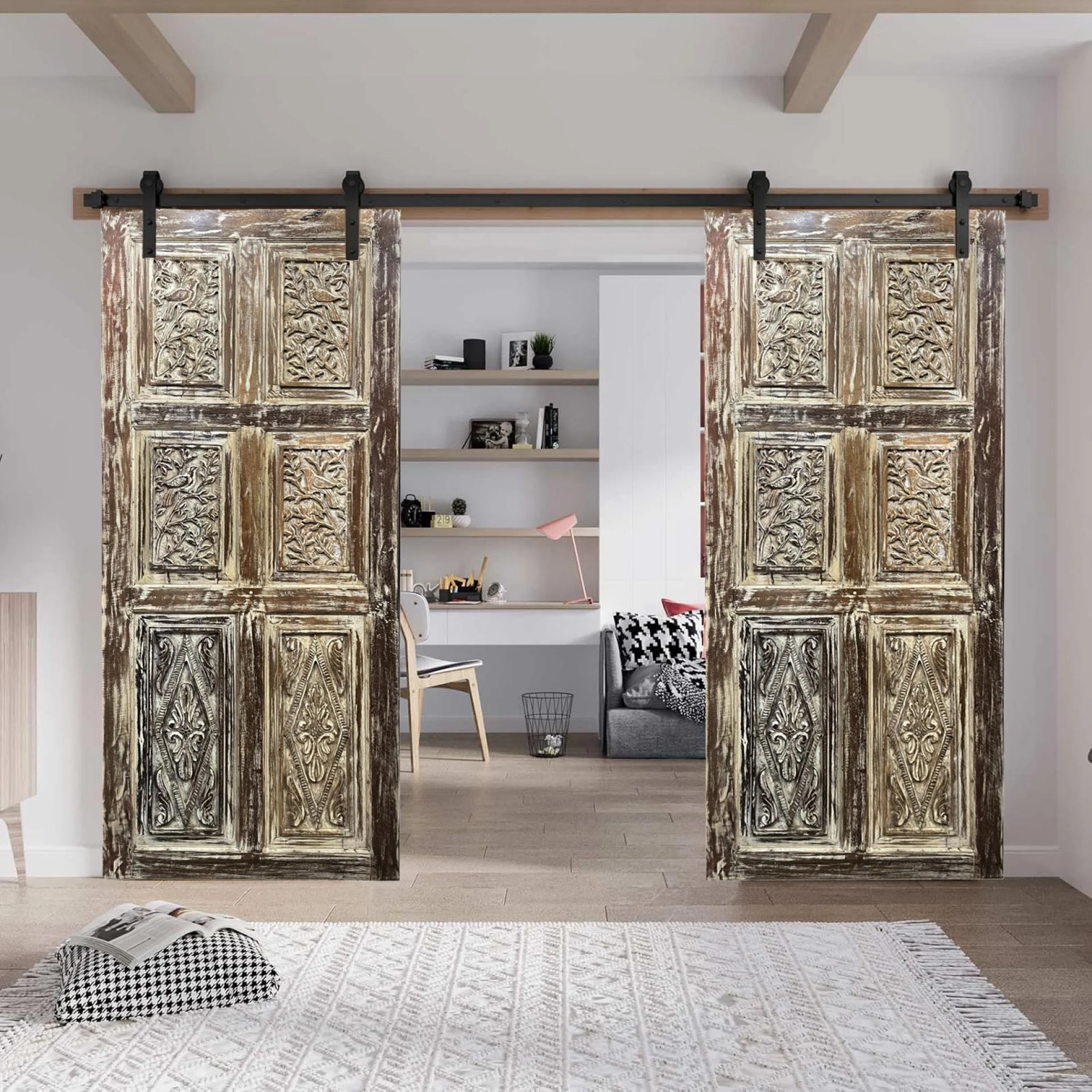 Resort-Style Appeal of Mogul Interior’s Carved Doors