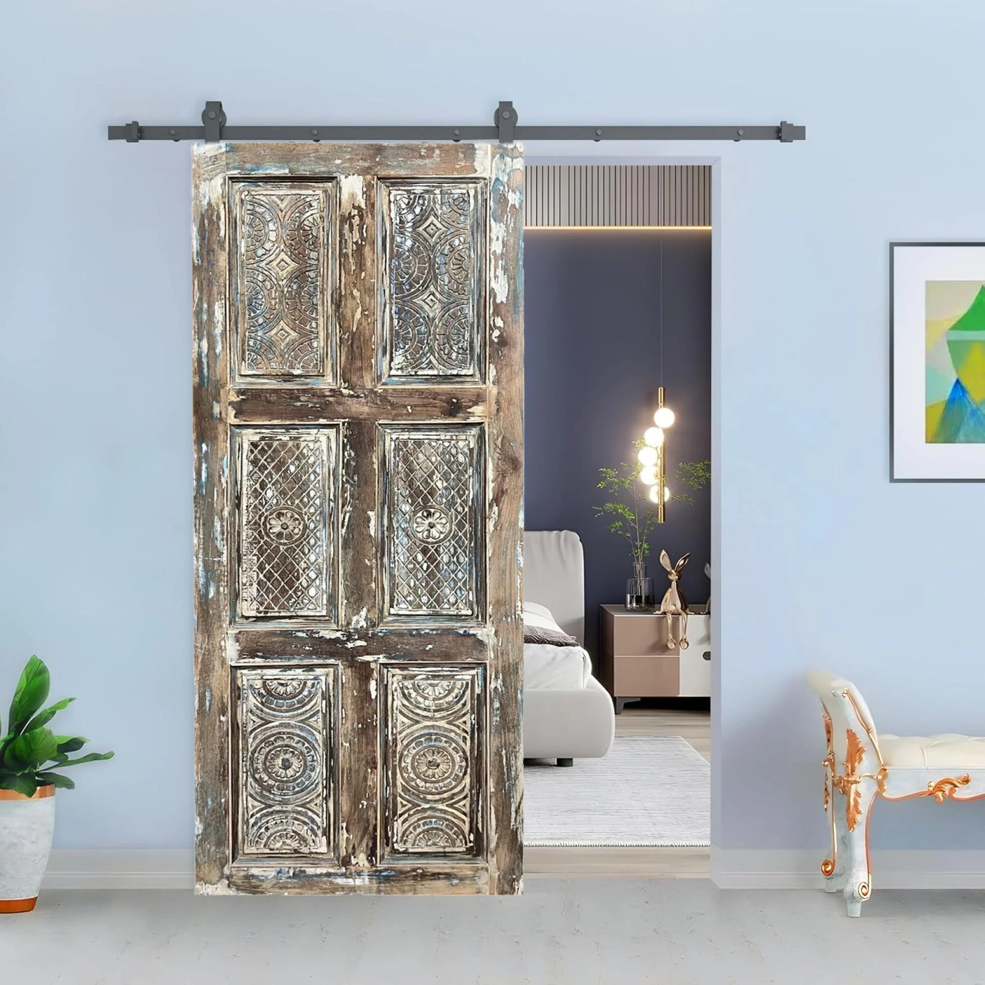 Resort-Style Appeal of Mogul Interior’s Carved Doors