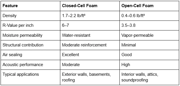 The Structural and Thermal Advantages of Closed-Cell Spray Foam Insulation