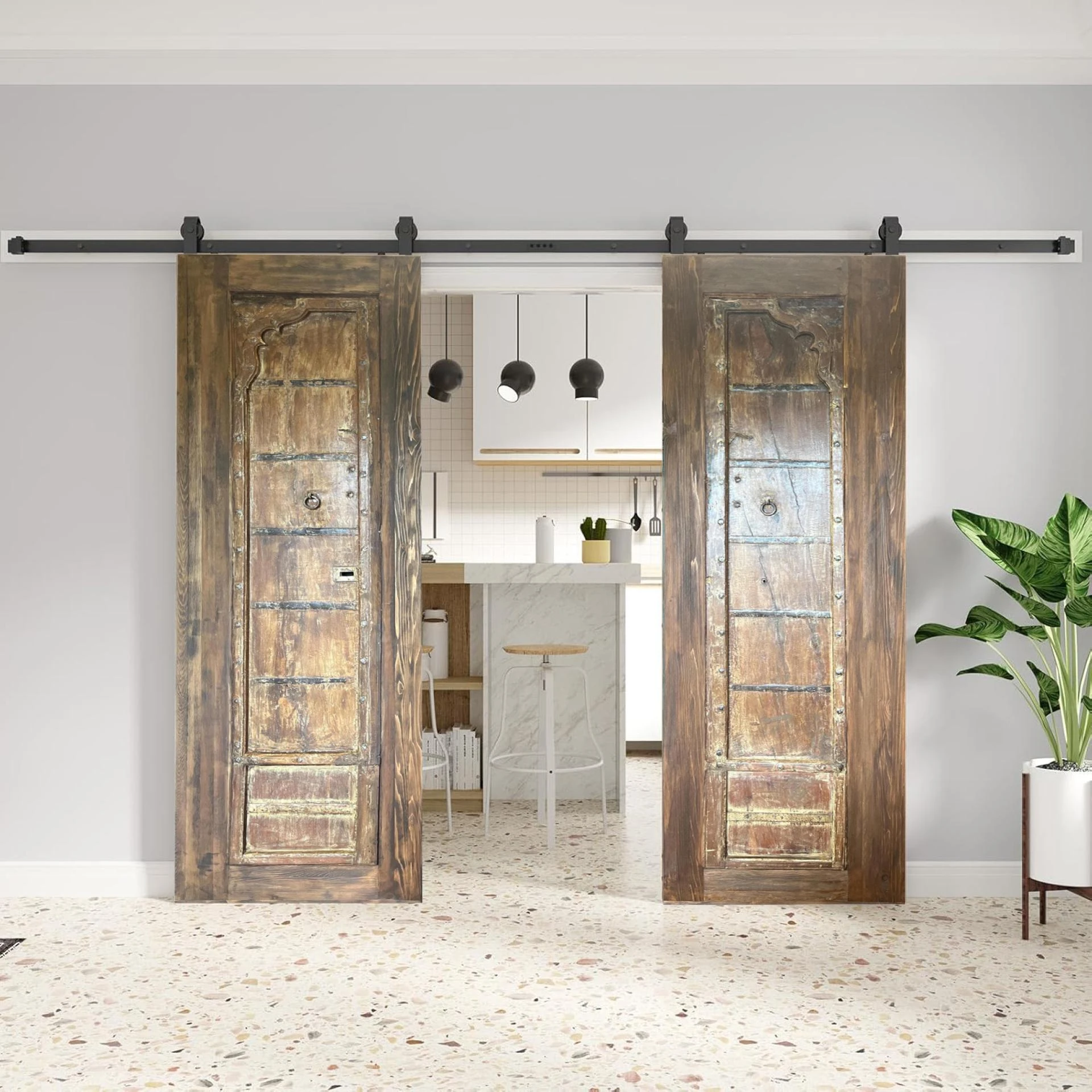 Lotus Mandala Lattice Carved Door – A Statement of Wellness Beauty