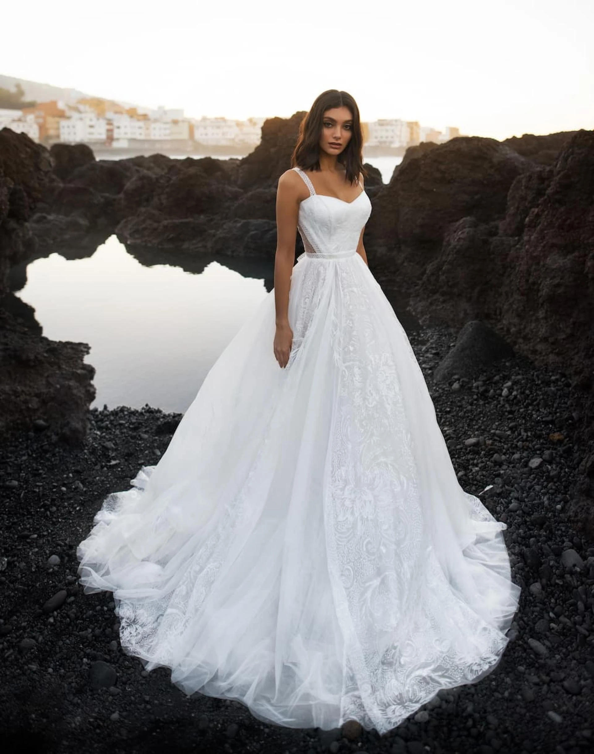 10 Most Romantic Bridal Gowns with Floral Lace Touches
