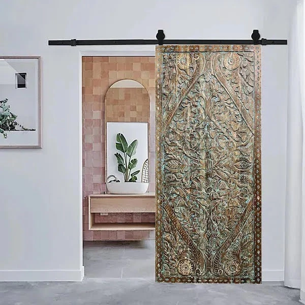 Houston Luxury Ranch Remodel with Vintage Furniture & Bespoke Carved Doors
