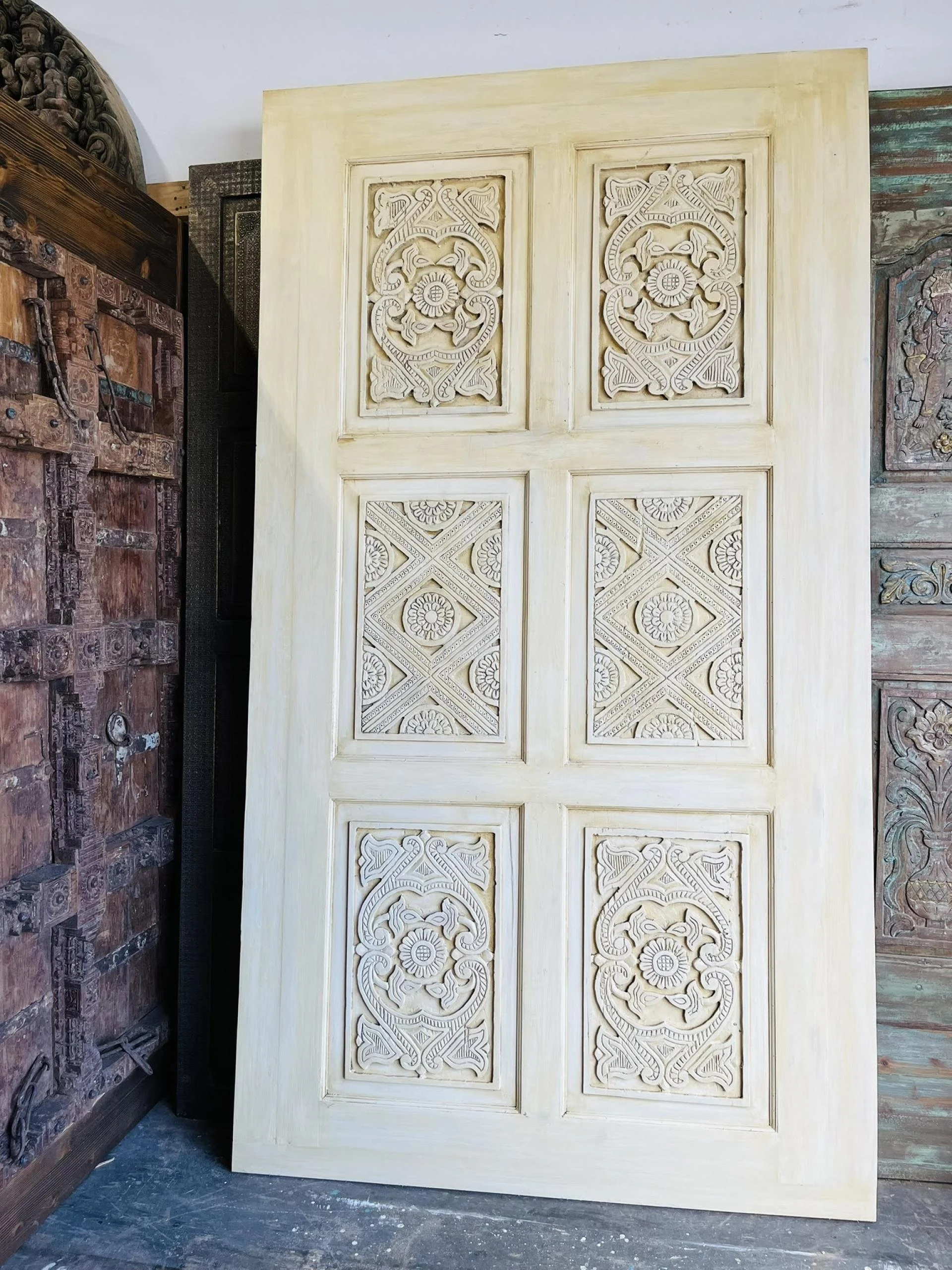 Houston Luxury Ranch Remodel with Vintage Furniture & Bespoke Carved Doors
