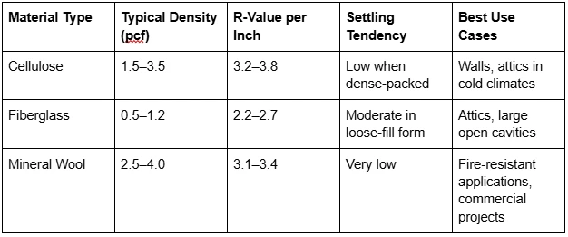 Density and R-Value: A Technical Guide to Blown-In Insulation Structures