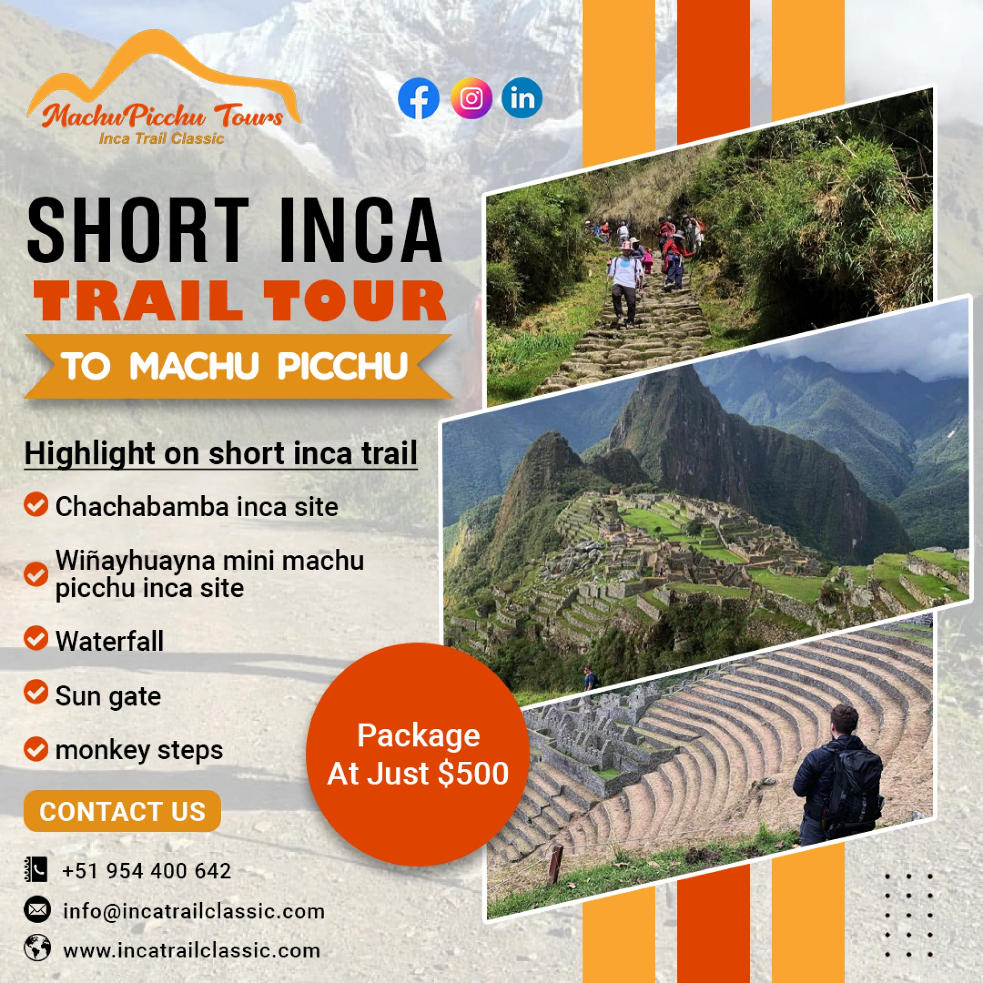 Adventure Awaits: Lares Trek 4 Days and Short Inca Trail Tour