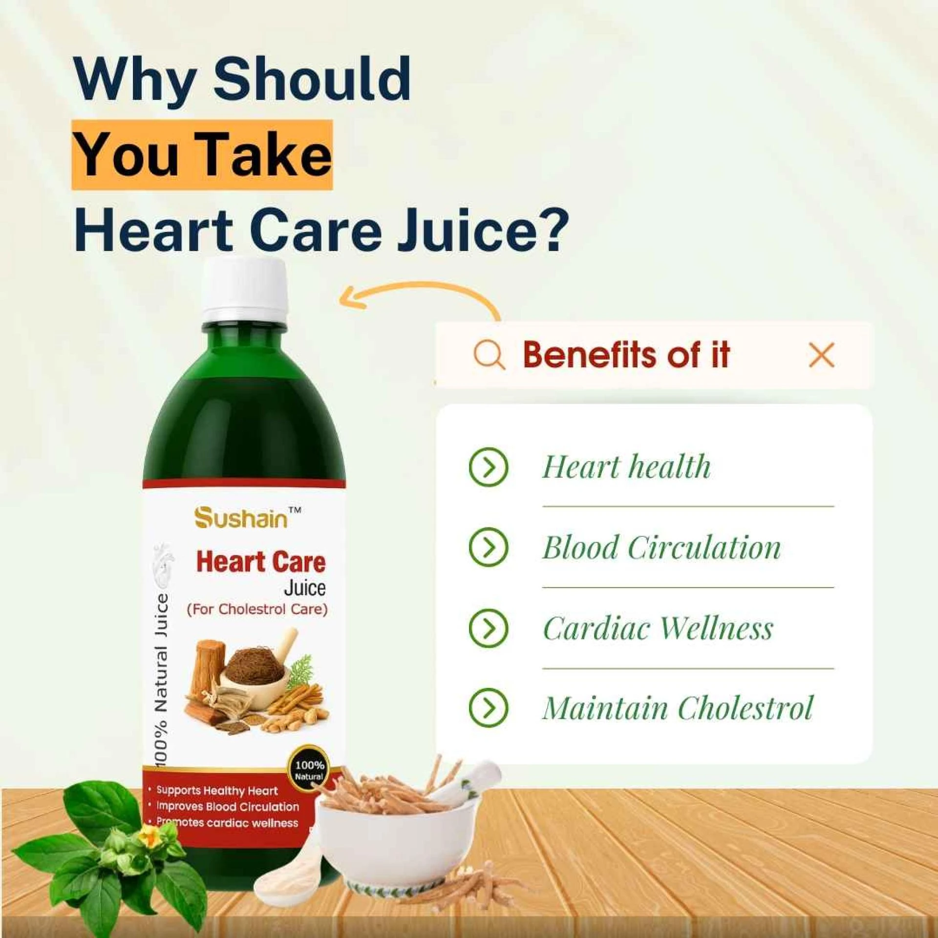 Get Heart Care Juice – Ayurvedic Tonic for Cholesterol & Blood Pressure