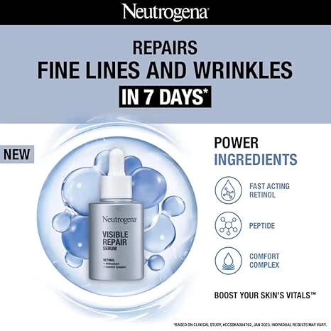 Unlock Radiant, Youthful Skin with Neutrogena Visible Repair Retinol Serum