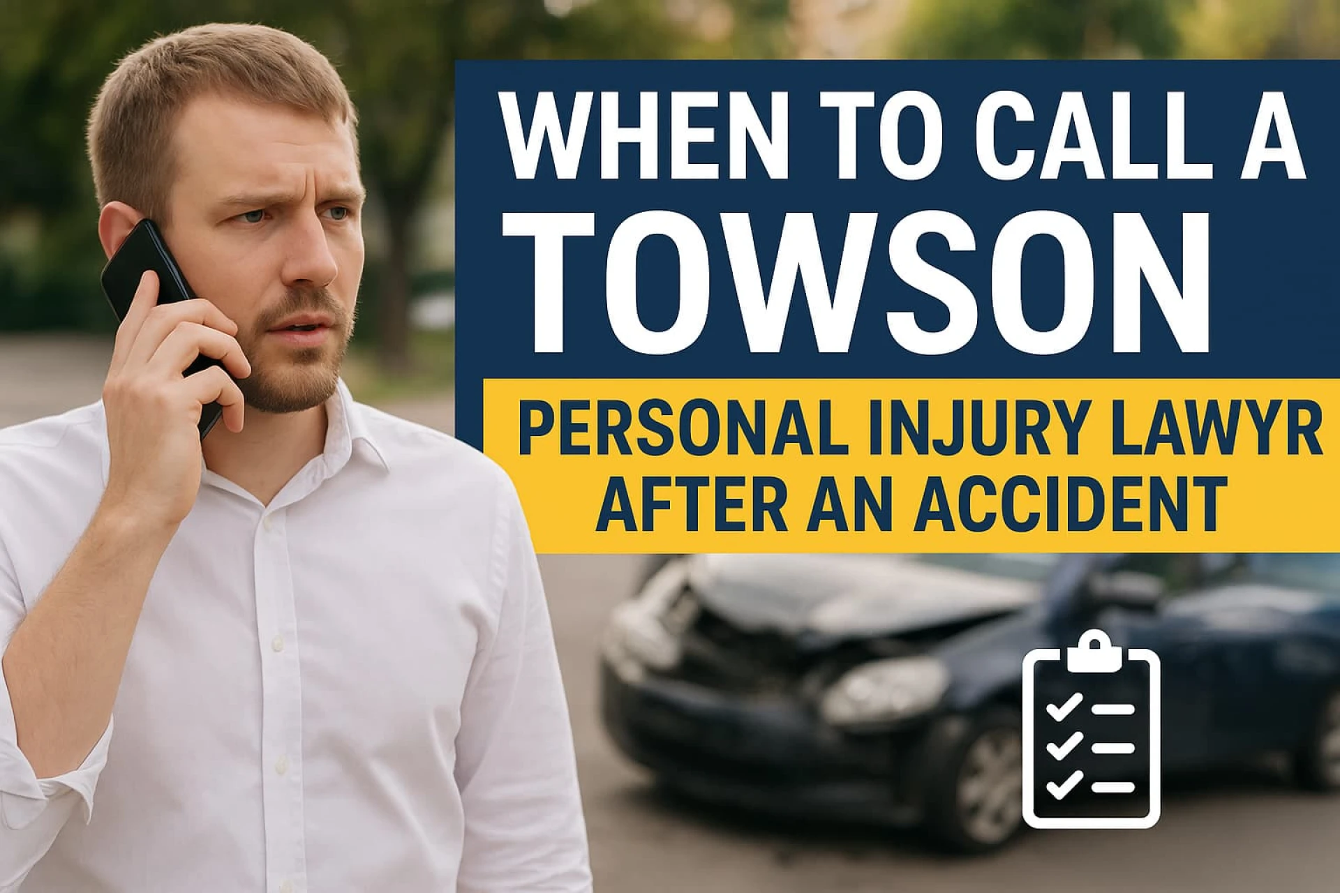 When to Call a Towson Personal Injury Lawyer After an Accident