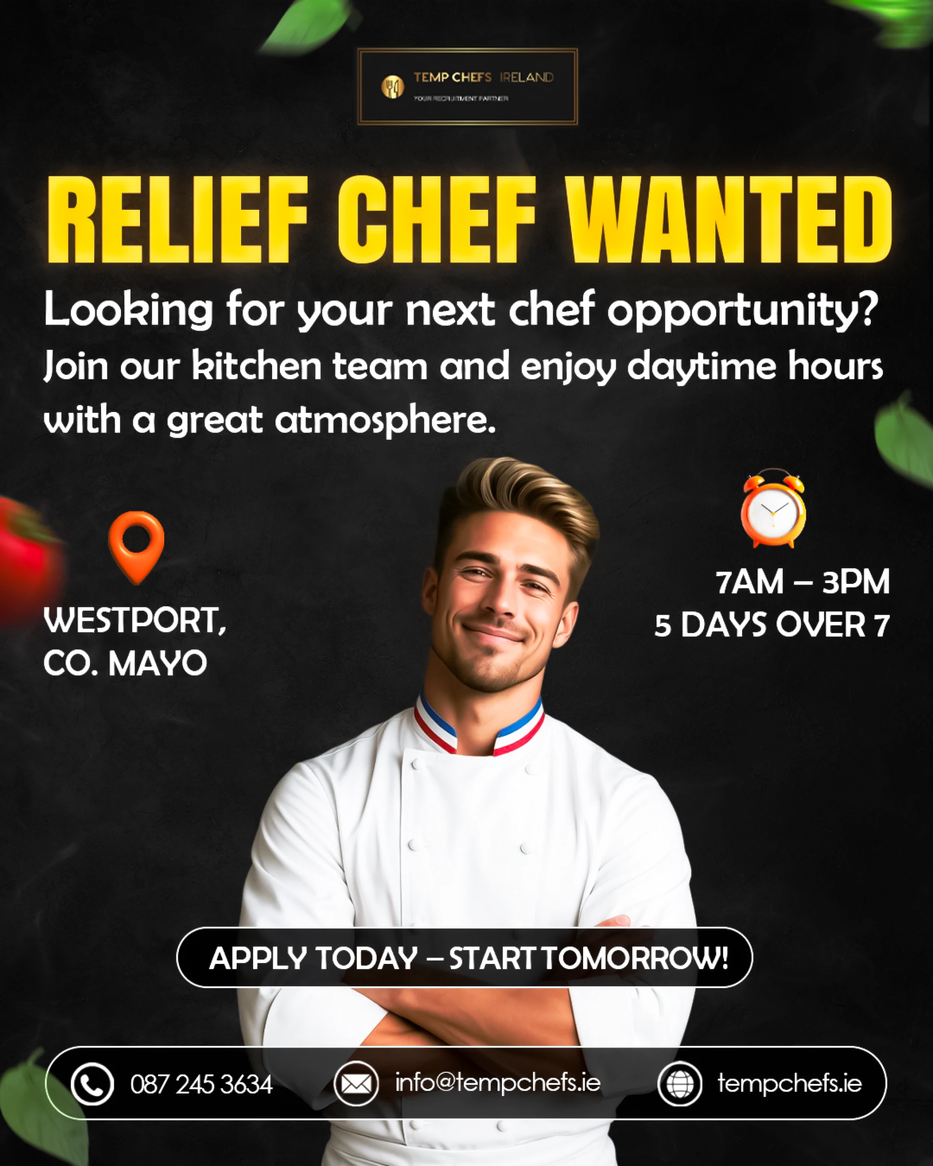 Relief Chef Galway: Meeting Culinary Demands with Flexibility and Skill