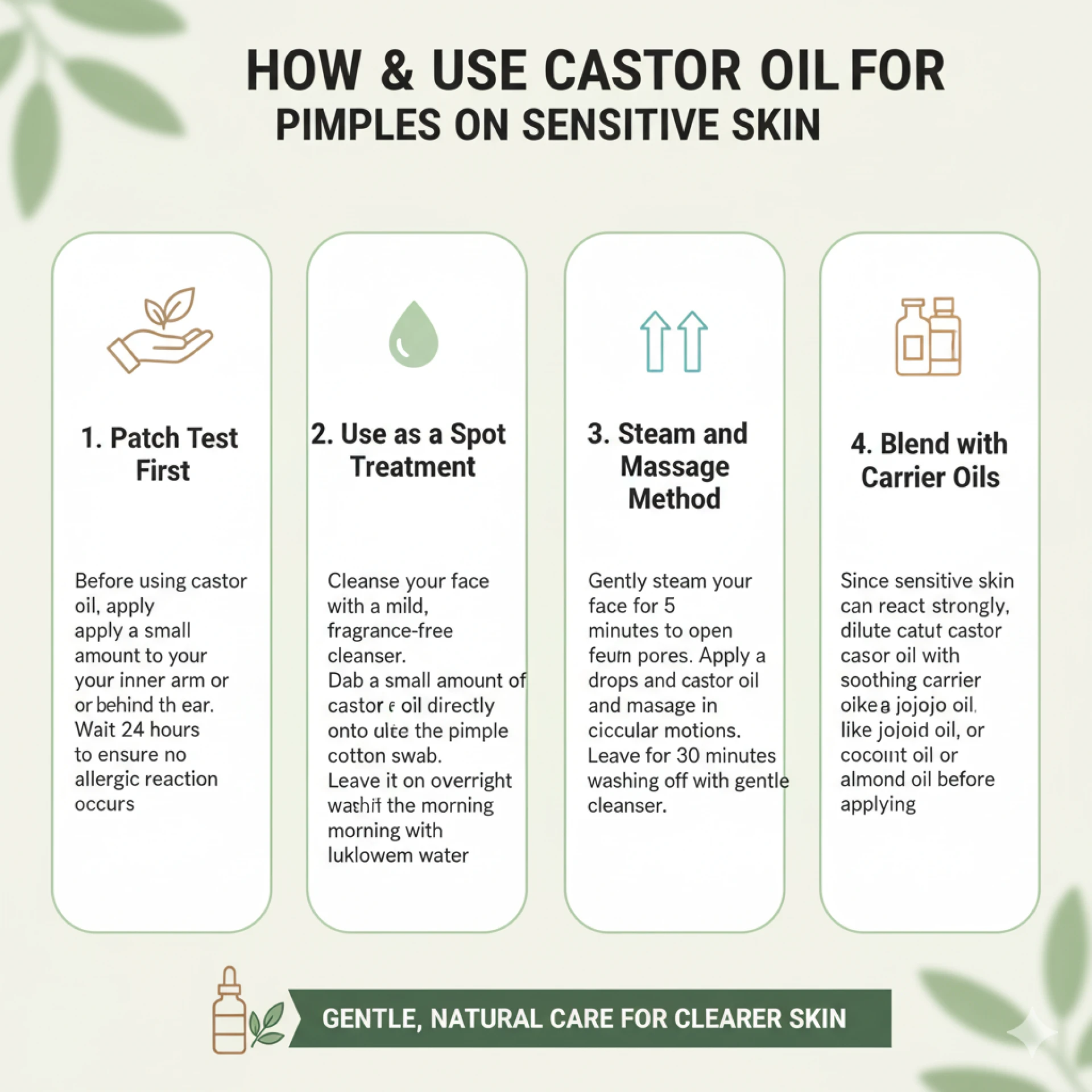 Using Castor Oil for Pimples on Sensitive Skin