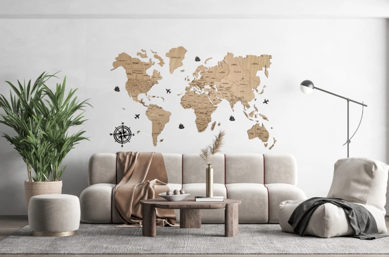 Revolutionizing Spaces: How 3D World Map Wall Art is Refurbishing Office Interior