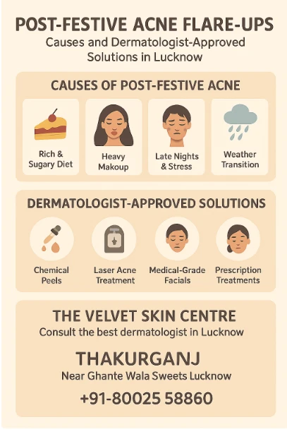 Post-Festive Acne Flare-Ups: Causes and Dermatologist-Approved Solutions in Lucknow