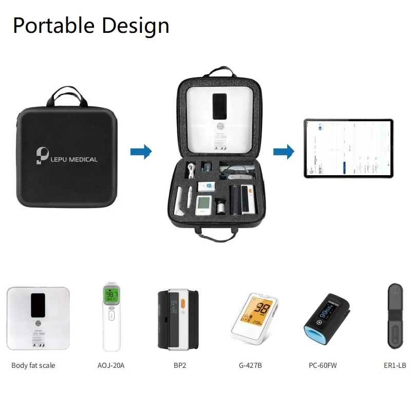 Lepu Medical Telehealth Portable Kit for Telemedicine Solution Remote Patient Monitoring Digital Health