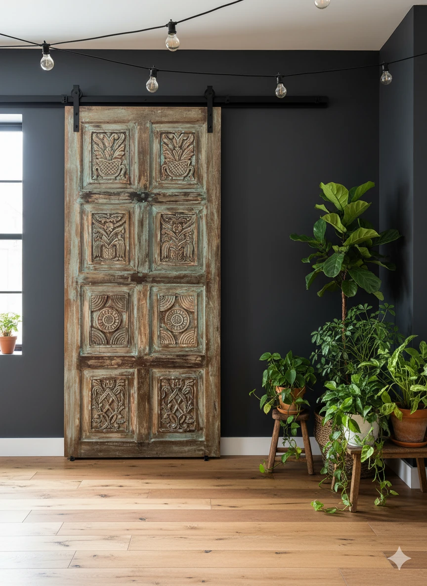 Vintage Maximalism and Carved Wood Doors: Bold Luxury for Bedrooms and Bathrooms