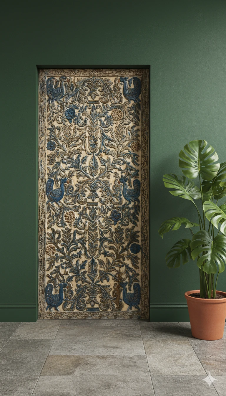 Vintage Maximalism and Carved Wood Doors: Bold Luxury for Bedrooms and Bathrooms