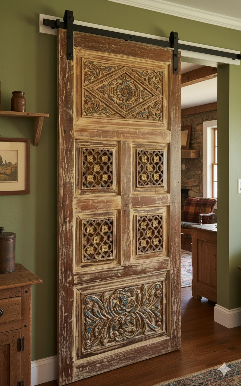 Vintage Maximalism and Carved Wood Doors: Bold Luxury for Bedrooms and Bathrooms