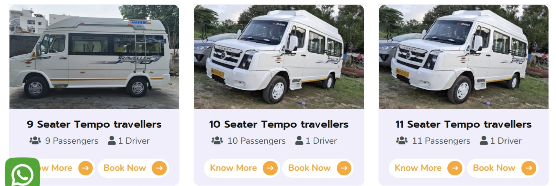 Outstation Tempo Traveller in Bangalore