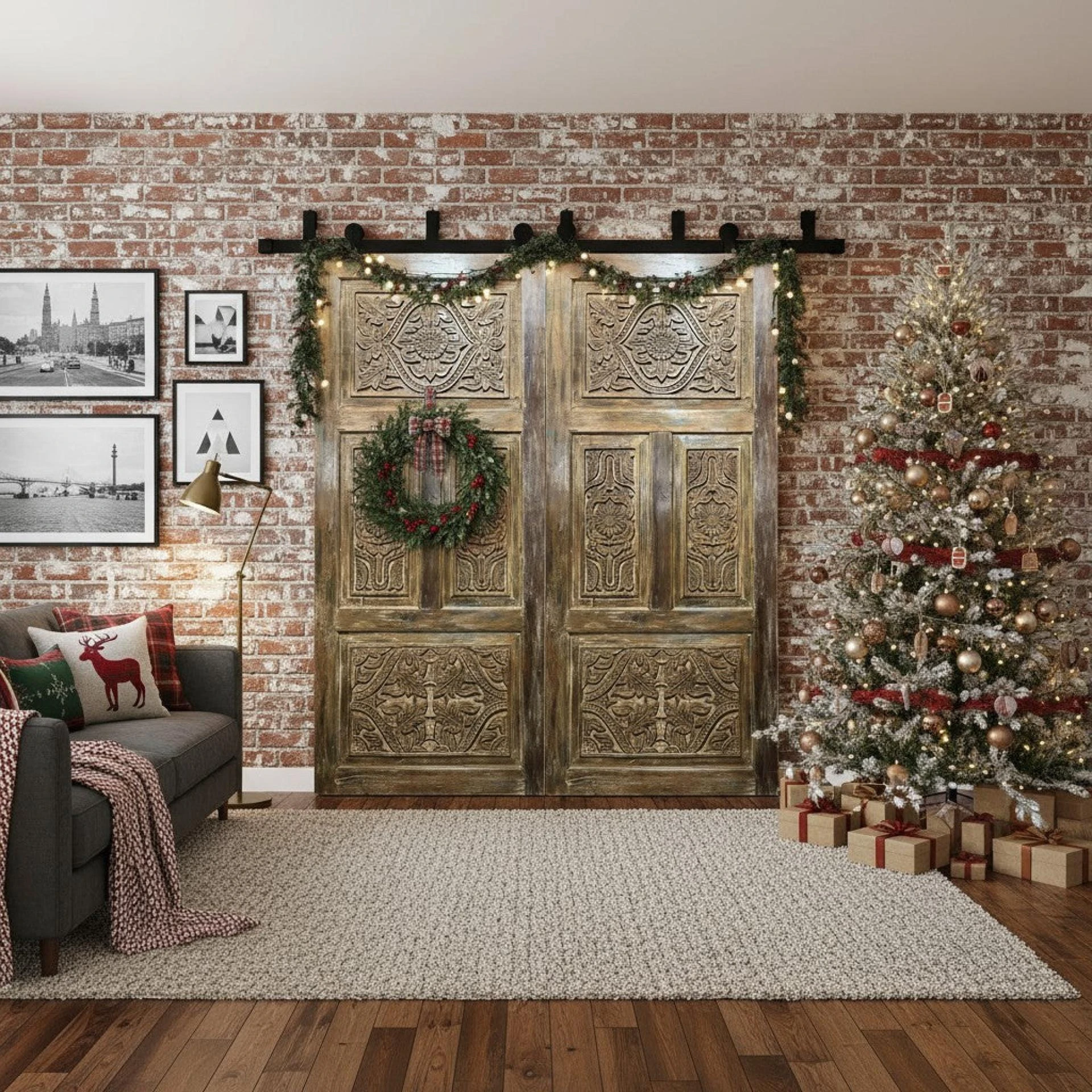 Vintage Carved Doors for Ranch Farmhouse Bedrooms