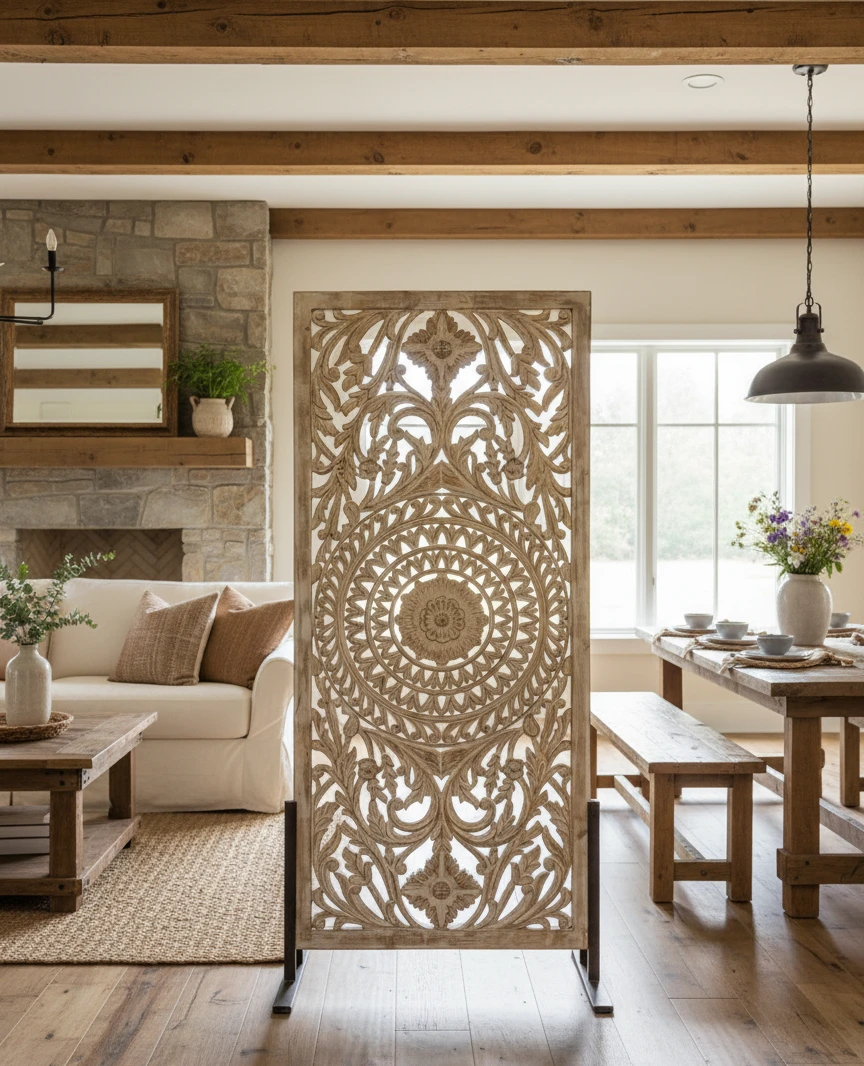 Home for the Holidays: Vintage Carved Doors for Guestrooms and Powder Baths
