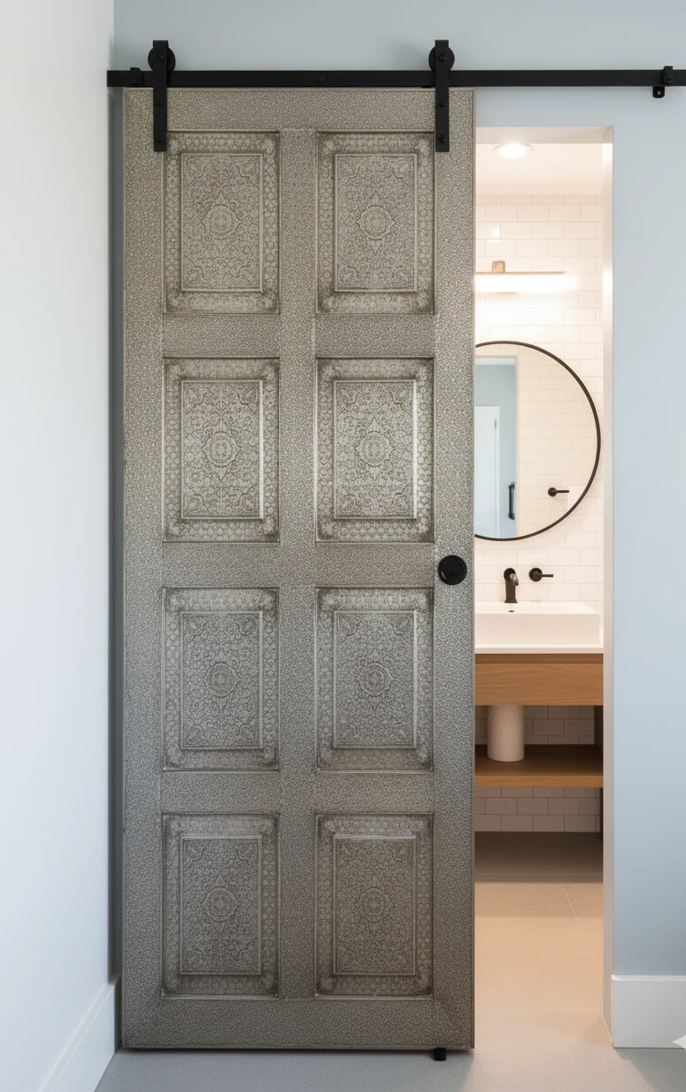 Home for the Holidays: Vintage Carved Doors for Guestrooms and Powder Baths